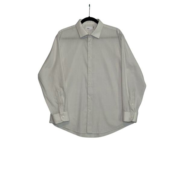 Nordstrom Rack off white woven long sleeves dress shirt size XL - Picture 10 of 12